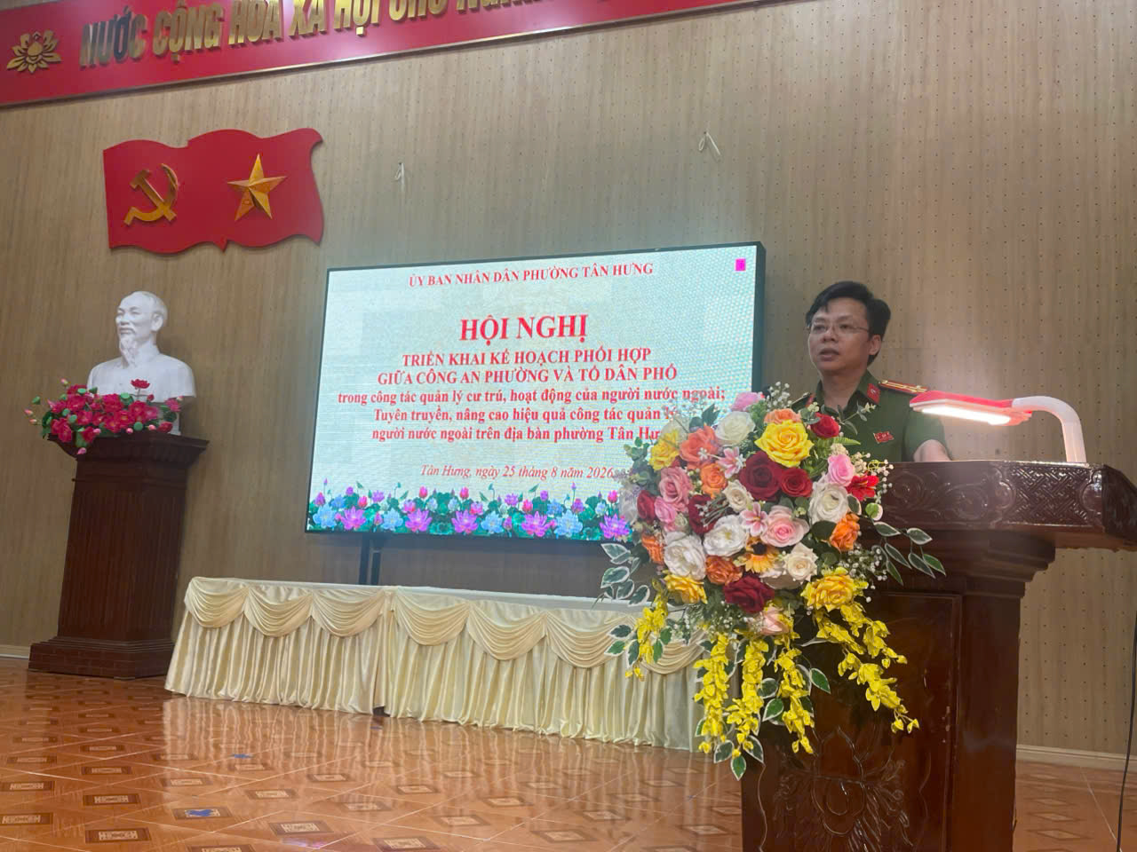 Công an phường Tân Hưng: Phát hiện 01 cơ sở lưu trú vi phạm quy định về khai báo tạm trú đối với người nước ngoài 